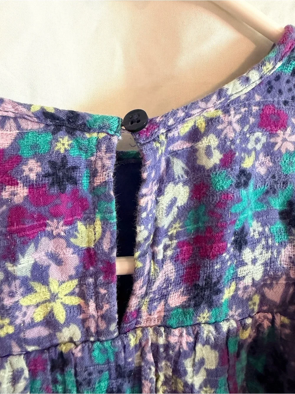 Cat & Jack Purple Floral Ruffle Sleeve Dress